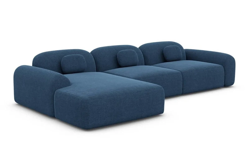 Ecksofa Barcelona L-Form aus Stoff Kurz