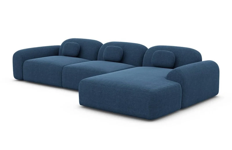 Ecksofa Barcelona L-Form aus Stoff Kurz