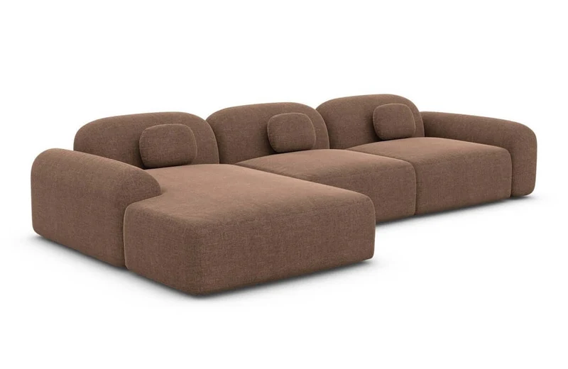 Ecksofa Barcelona L-Form aus Stoff Kurz