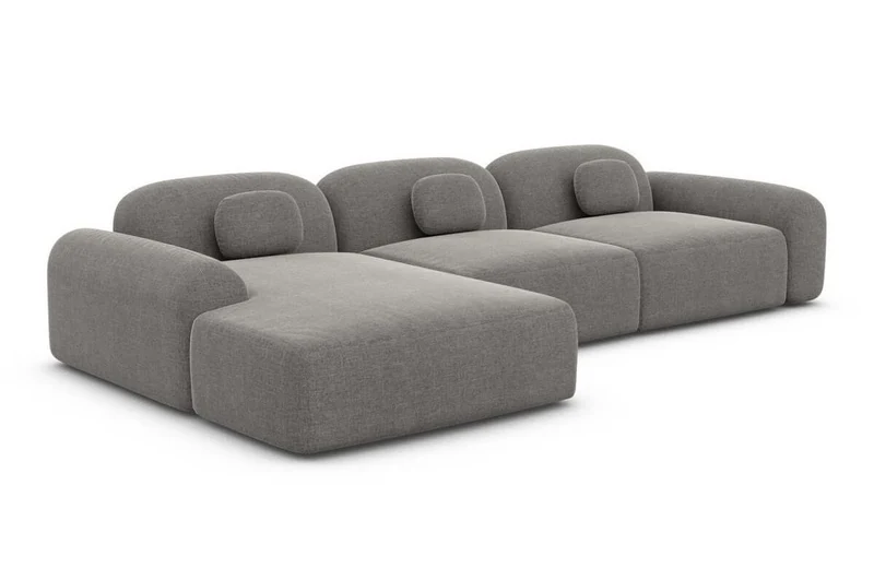 Ecksofa Barcelona L-Form aus Stoff Kurz