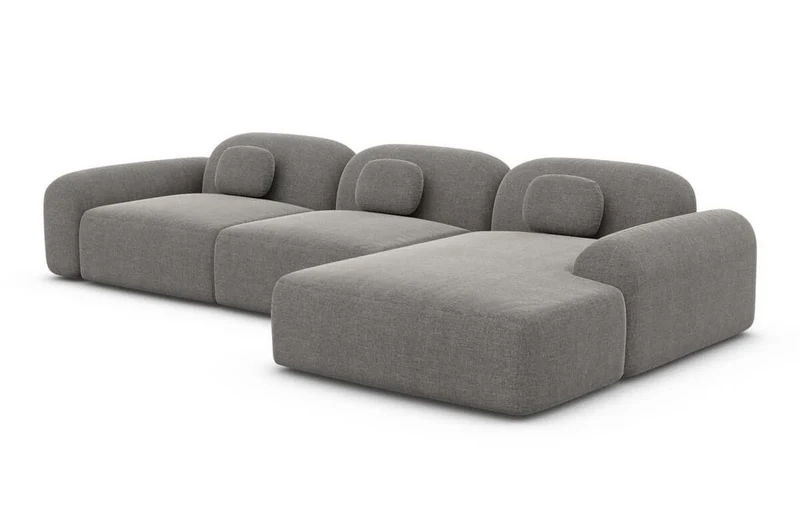 Ecksofa Barcelona L-Form aus Stoff Kurz