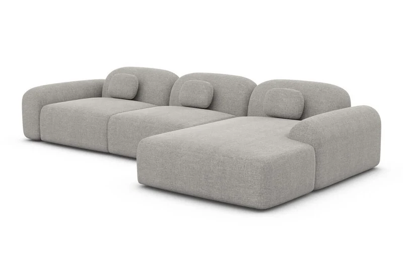 Ecksofa Barcelona L-Form aus Stoff Kurz