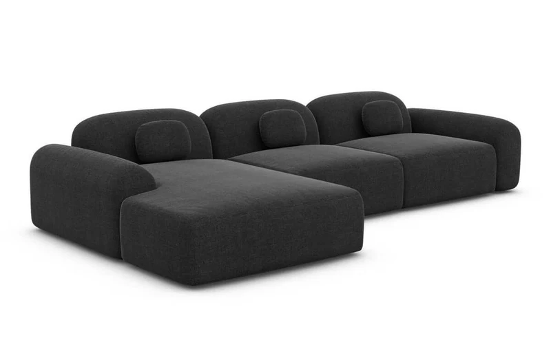 Ecksofa Barcelona L-Form aus Stoff Kurz