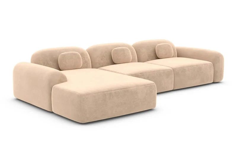 Ecksofa Barcelona L-Form aus Stoff Kurz
