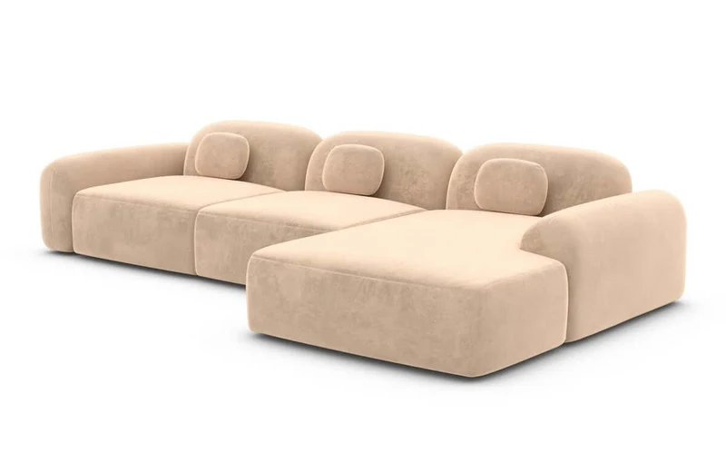 Ecksofa Barcelona L-Form aus Stoff Kurz