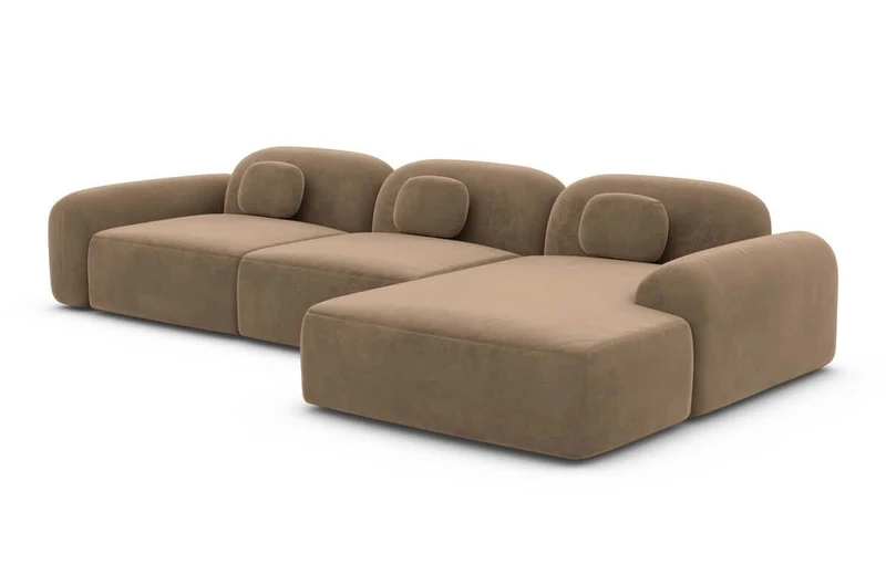 Ecksofa Barcelona L-Form aus Stoff Kurz