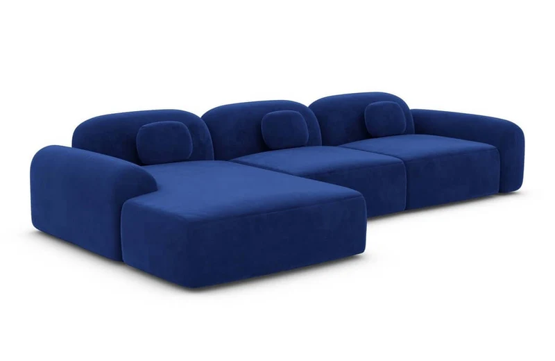 Ecksofa Barcelona L-Form aus Stoff Kurz