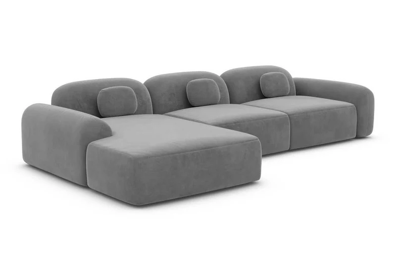 Ecksofa Barcelona L-Form aus Stoff Kurz