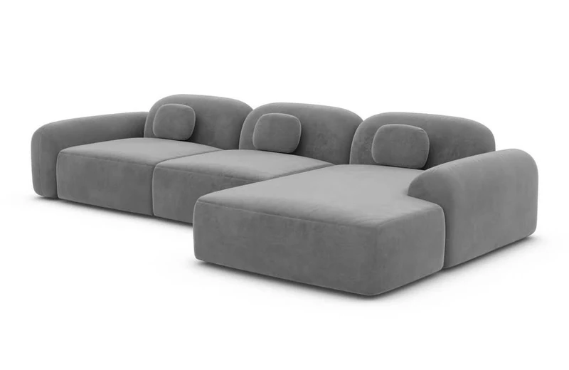 Ecksofa Barcelona L-Form aus Stoff Kurz