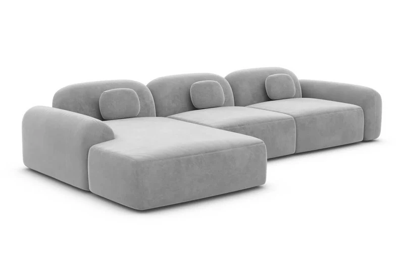 Ecksofa Barcelona L-Form aus Stoff Kurz