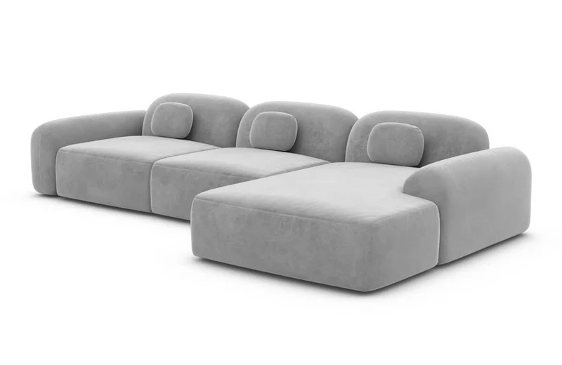 Ecksofa Barcelona L-Form aus Stoff Kurz