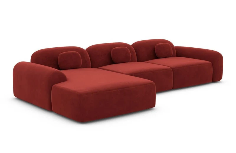 Ecksofa Barcelona L-Form aus Stoff Kurz