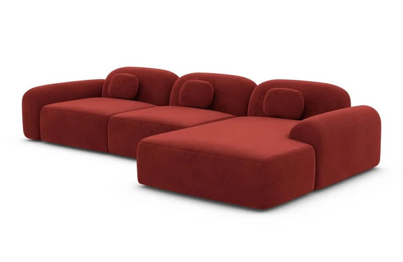 Ecksofa Barcelona L-Form aus Stoff Kurz