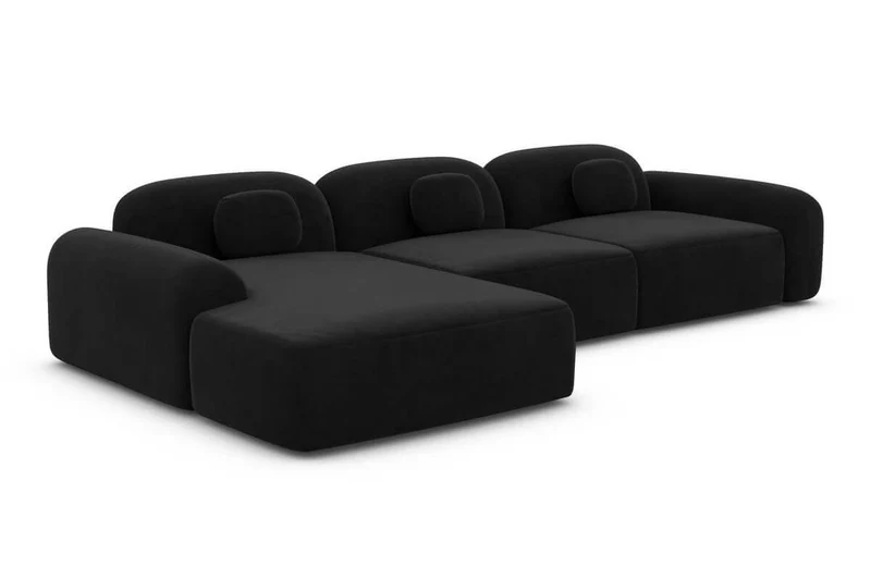 Ecksofa Barcelona L-Form aus Stoff Kurz