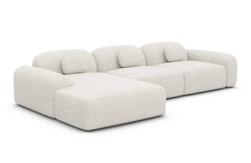 Ecksofa Barcelona L-Form aus Stoff Kurz