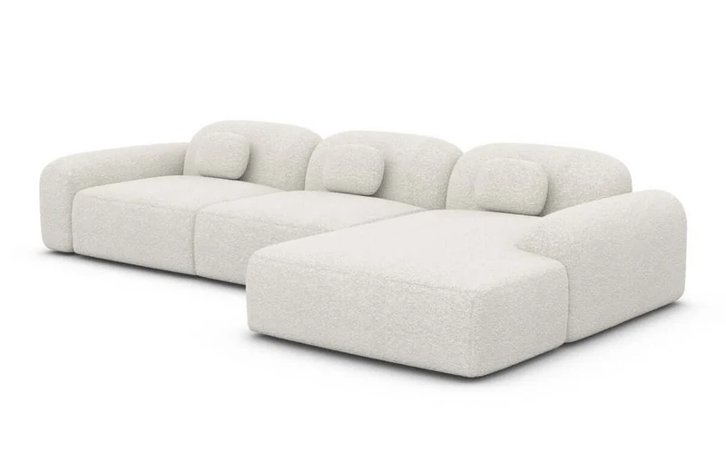 Ecksofa Barcelona L-Form aus Stoff Kurz