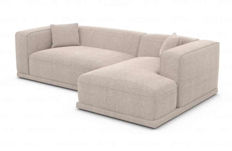 Couch Merida L-Form in Stoff