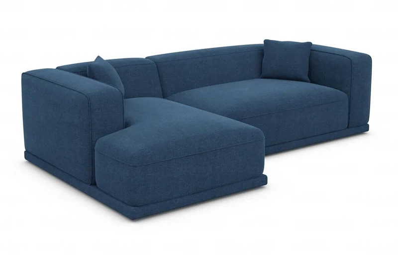 Couch Merida L-Form in Stoff