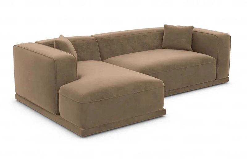 Couch Merida L-Form in Stoff