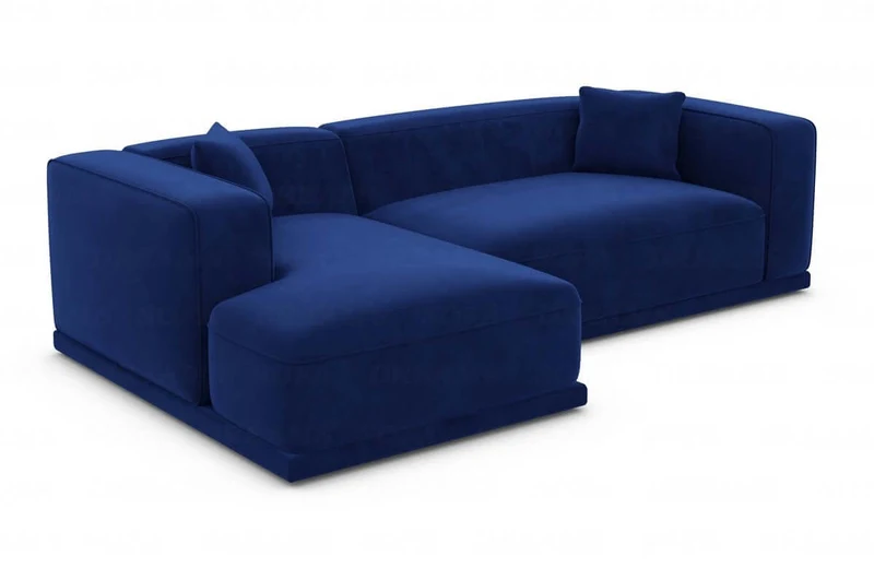 Couch Merida L-Form in Stoff