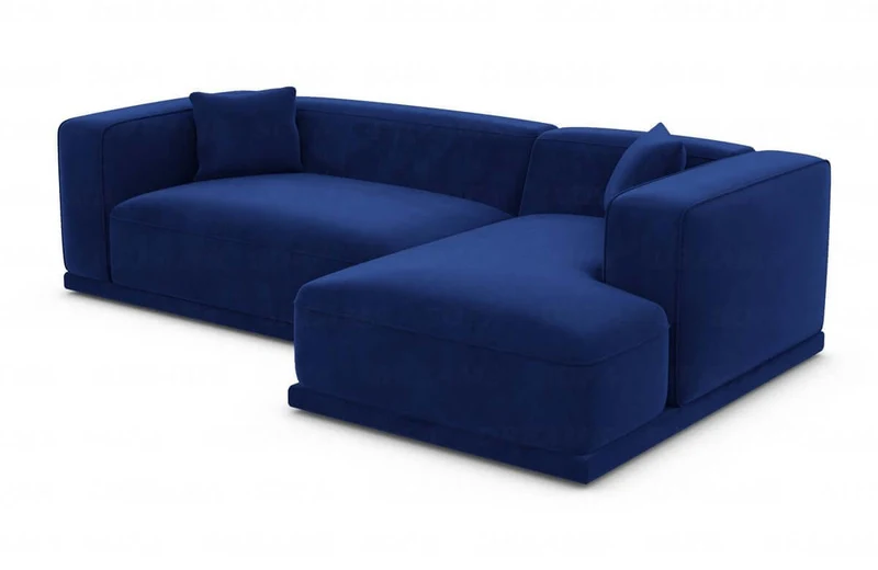 Couch Merida L-Form in Stoff