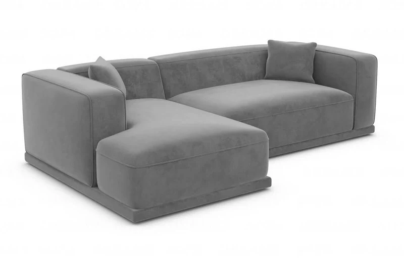 Couch Merida L-Form in Stoff