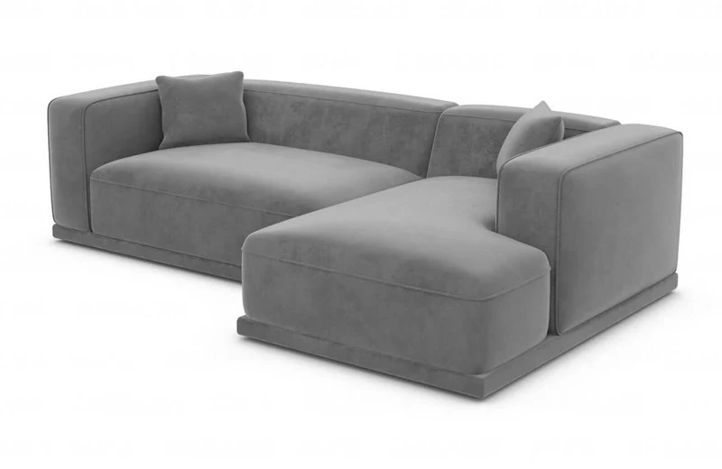 Couch Merida L-Form in Stoff