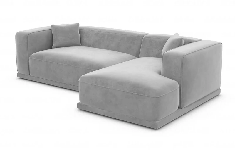 Couch Merida L-Form in Stoff