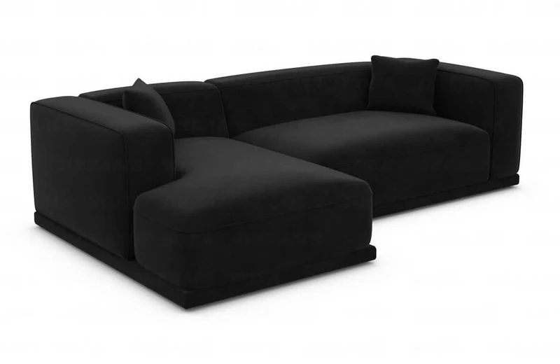 Couch Merida L-Form in Stoff