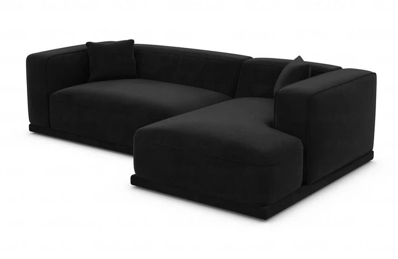 Couch Merida L-Form in Stoff
