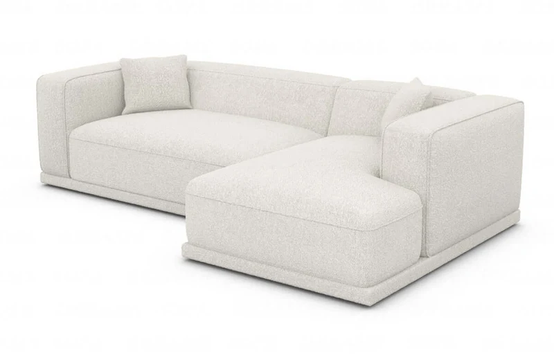 Couch Merida L-Form in Stoff