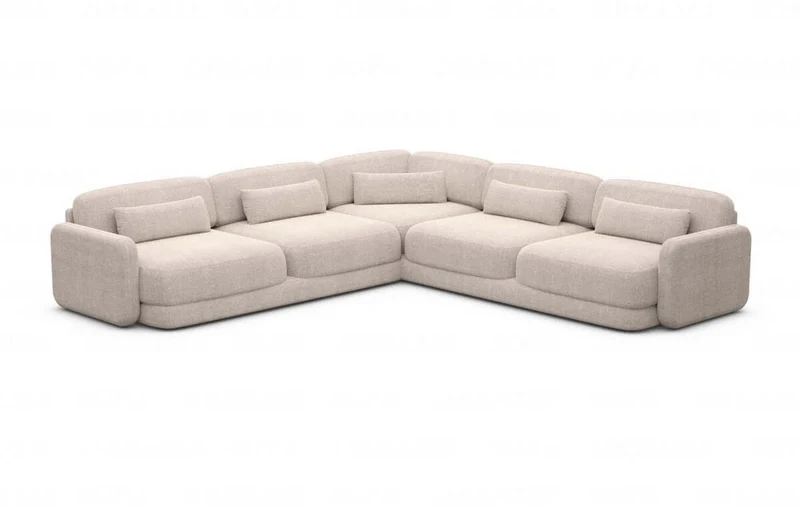 Ecksofa Valencia L-Form aus Stoff