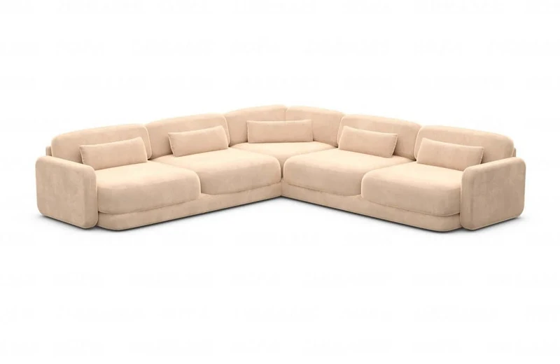 Ecksofa Valencia L-Form aus Stoff