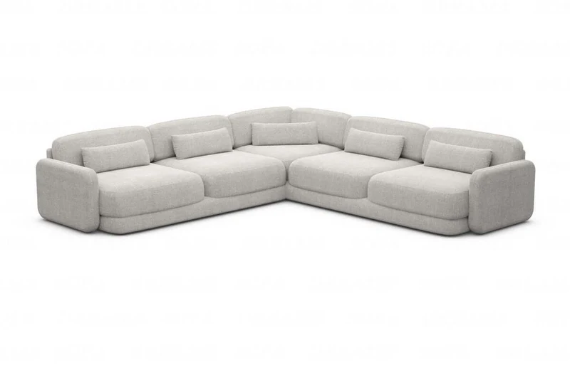 Ecksofa Valencia L-Form aus Stoff