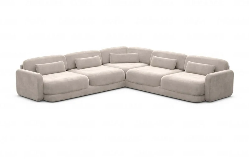 Ecksofa Valencia L-Form aus Stoff