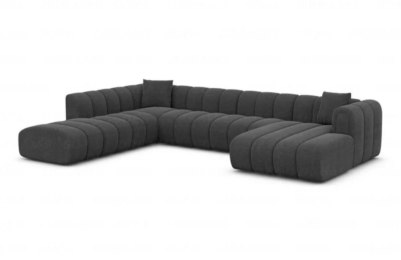 XXL Wohnlandschaft Almagro U-Form aus Stoff