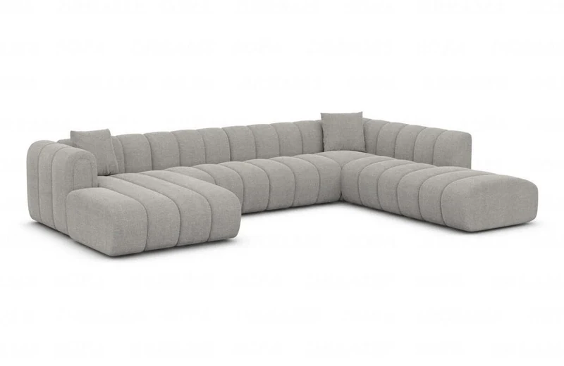 XXL Wohnlandschaft Almagro U-Form aus Stoff