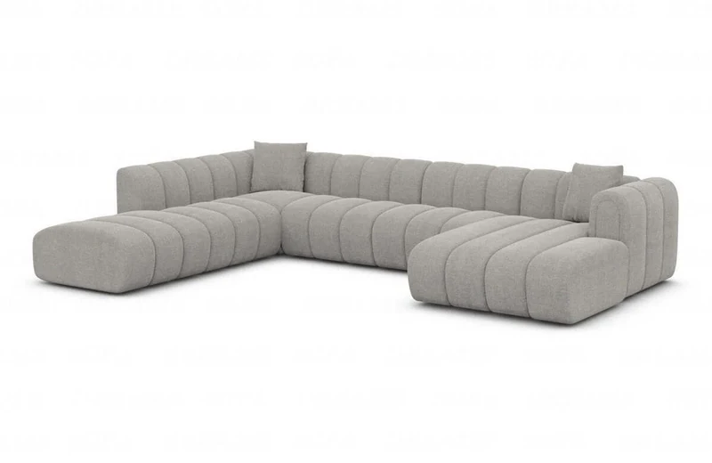 XXL Wohnlandschaft Almagro U-Form aus Stoff