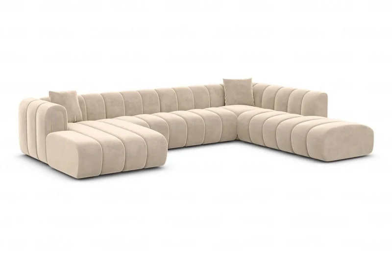 XXL Wohnlandschaft Almagro U-Form aus Stoff