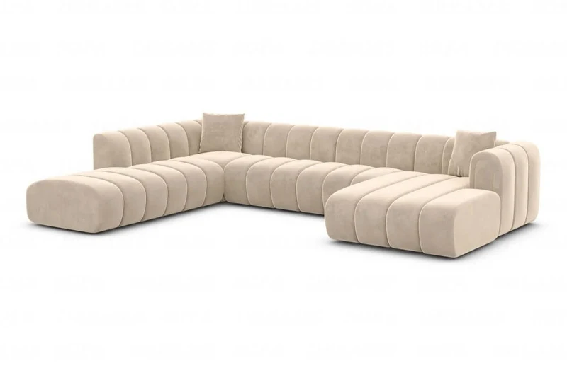 XXL Wohnlandschaft Almagro U-Form aus Stoff