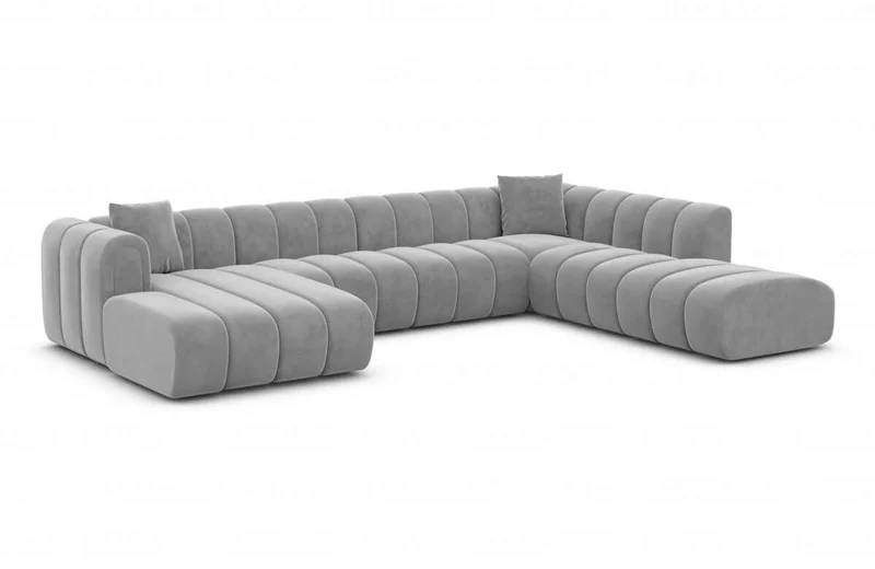XXL Wohnlandschaft Almagro U-Form aus Stoff