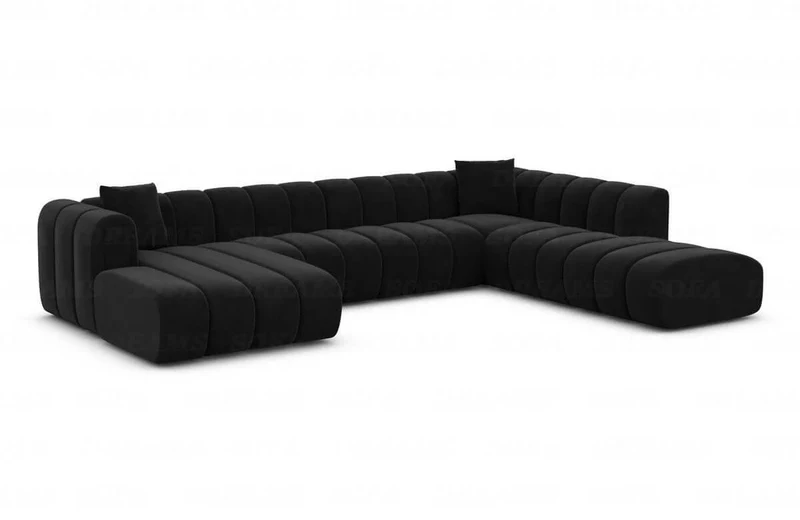 XXL Wohnlandschaft Almagro U-Form aus Stoff