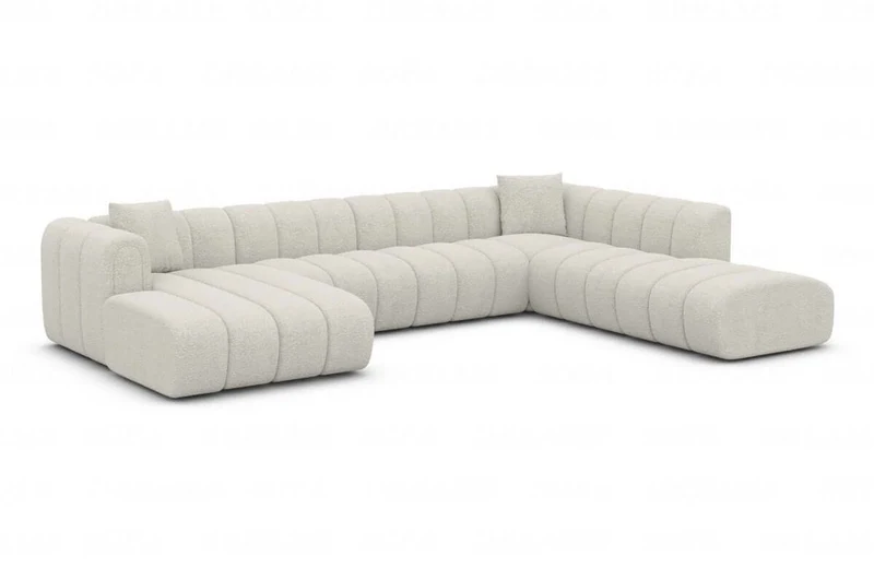 XXL Wohnlandschaft Almagro U-Form aus Stoff