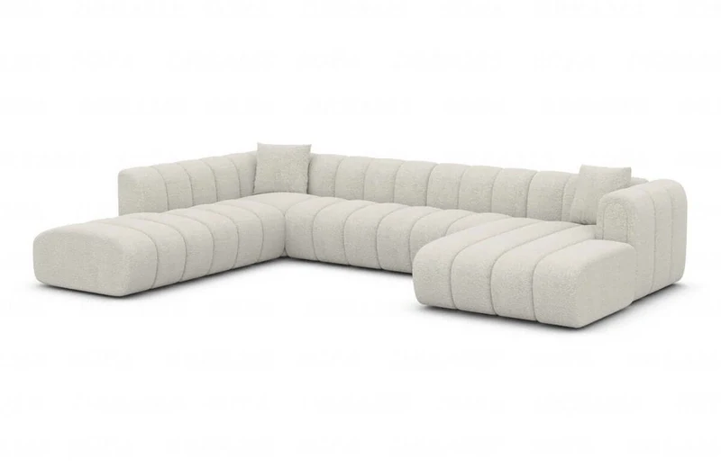 XXL Wohnlandschaft Almagro U-Form aus Stoff