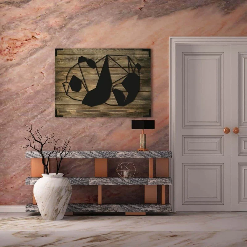 Wandbild Holz Grizzly