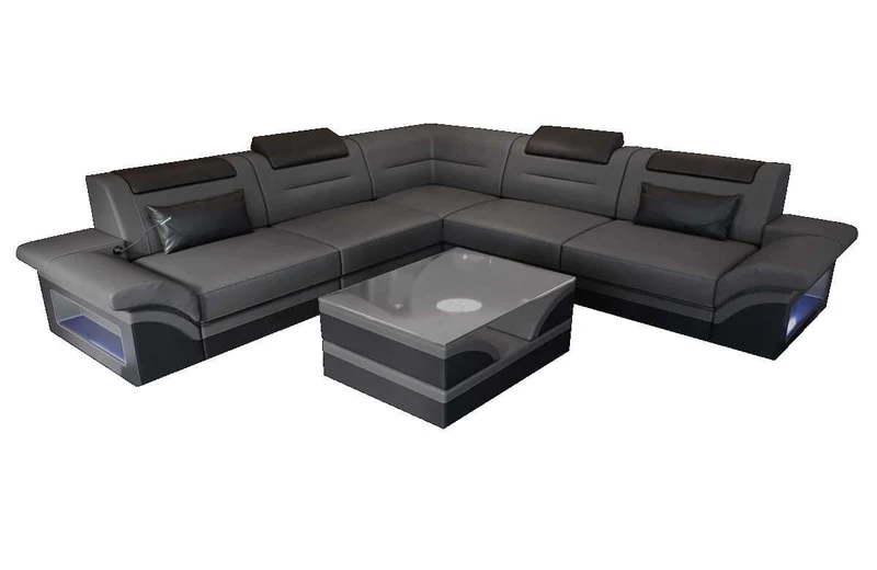 Mini Ecksofa Brianza L-Form aus Leder