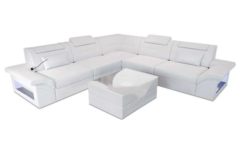 Mini Ecksofa Brianza L-Form aus Leder