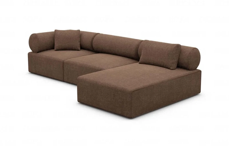 Couch Laguardia L-Form in Stoff