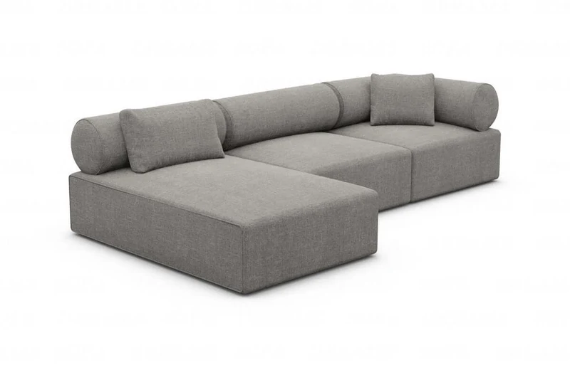 Couch Laguardia L-Form in Stoff