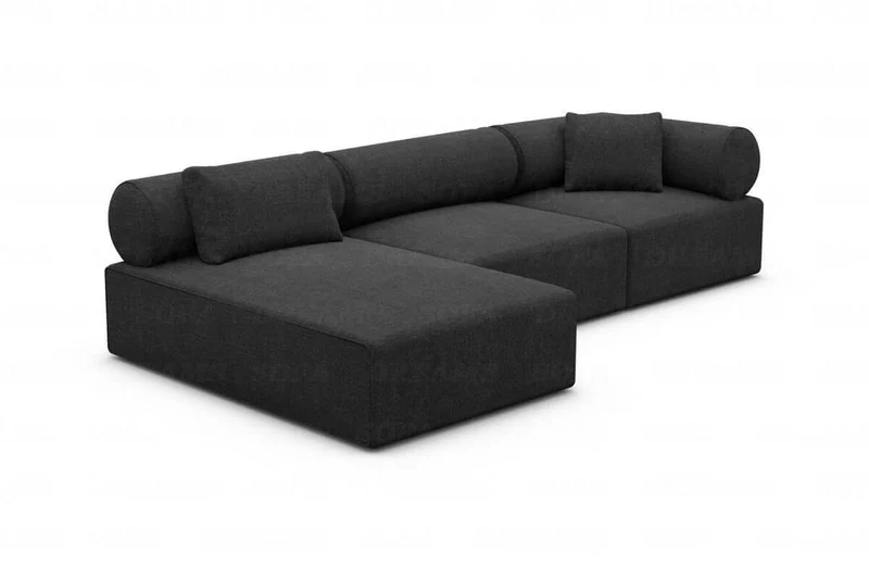 Couch Laguardia L-Form in Stoff